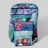 Disney Frozen Sisters Youth 5 pc Backpack Set