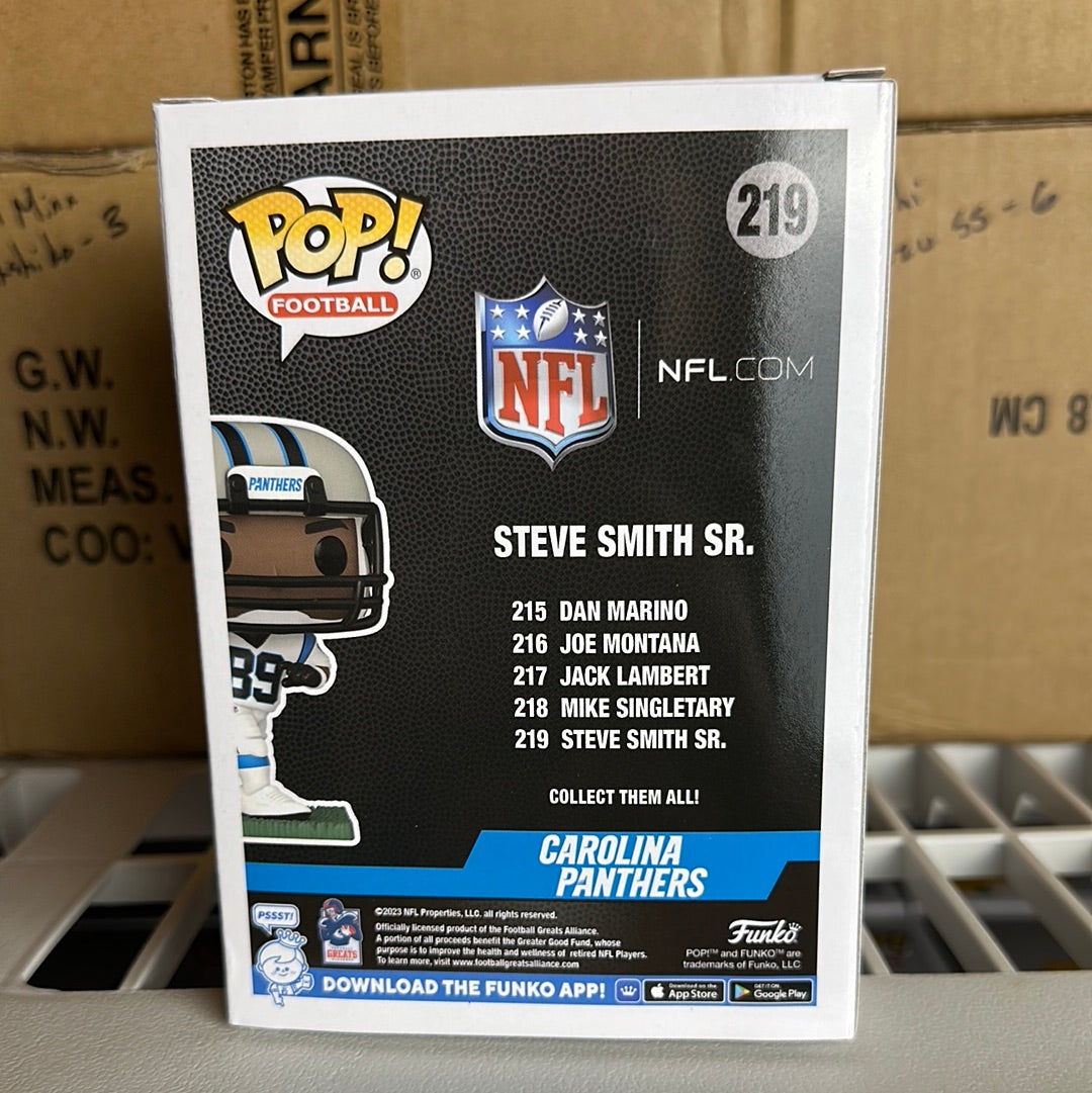Funko POP! NFL Legends Steve Smith Sr Carolina Panthers Figure #219!