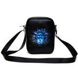 Rick and Morty Lenticular Face Expression Black Gray Crossbody Bag