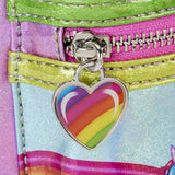 Loungefly Lisa Frank Holographic Glitter Color Block Backpack