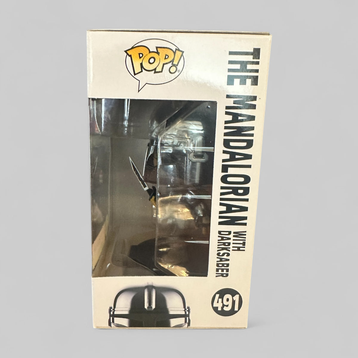 Funko POP! Star Wars Mandalorian With Dark Saber Exclusive Glow Figure #491!