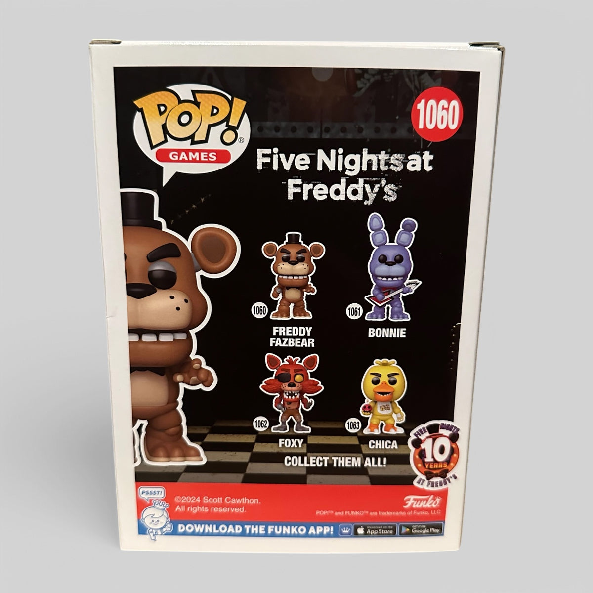 Funko POP! FNAF Five Nights At Freddy’s Freddy Fazbear 10th Anniversary Figure #1060!