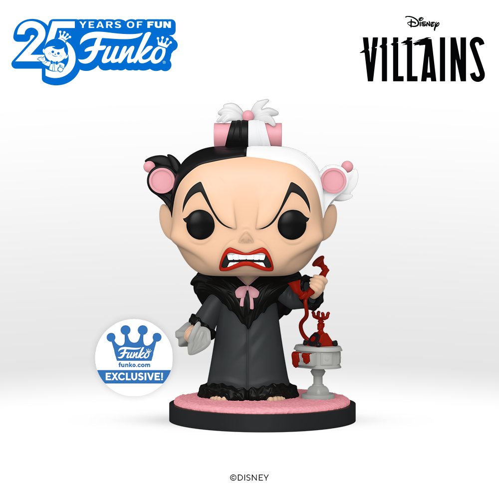 Funko Pop! Disney Villains 101 Dalmatians Cruella De Vil with Phone Exclusive #1090!