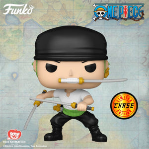 Funko POP! Anime One Piece Roronoa Zoro 3 Swords Chase Figure #1775!