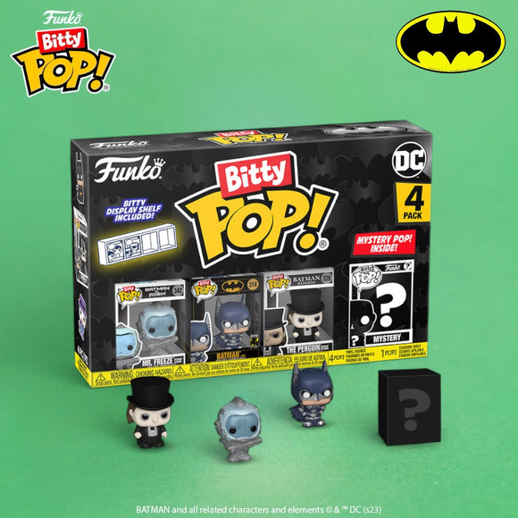 Funko Bitty Pop! DC Comics Mr Freeze, Batman, The Penguin with Mystery Pop!