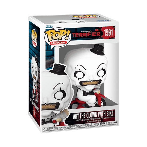 Funko POP! Horror Terrifier Art The Clown With Bike Figure #1591!