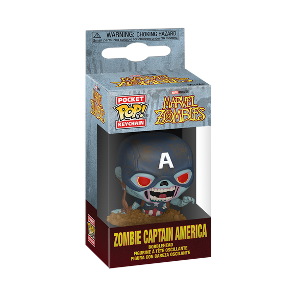 Funko Pocket Pop! Keychain Marvel Zombies Zombie Captain America Mini Figure