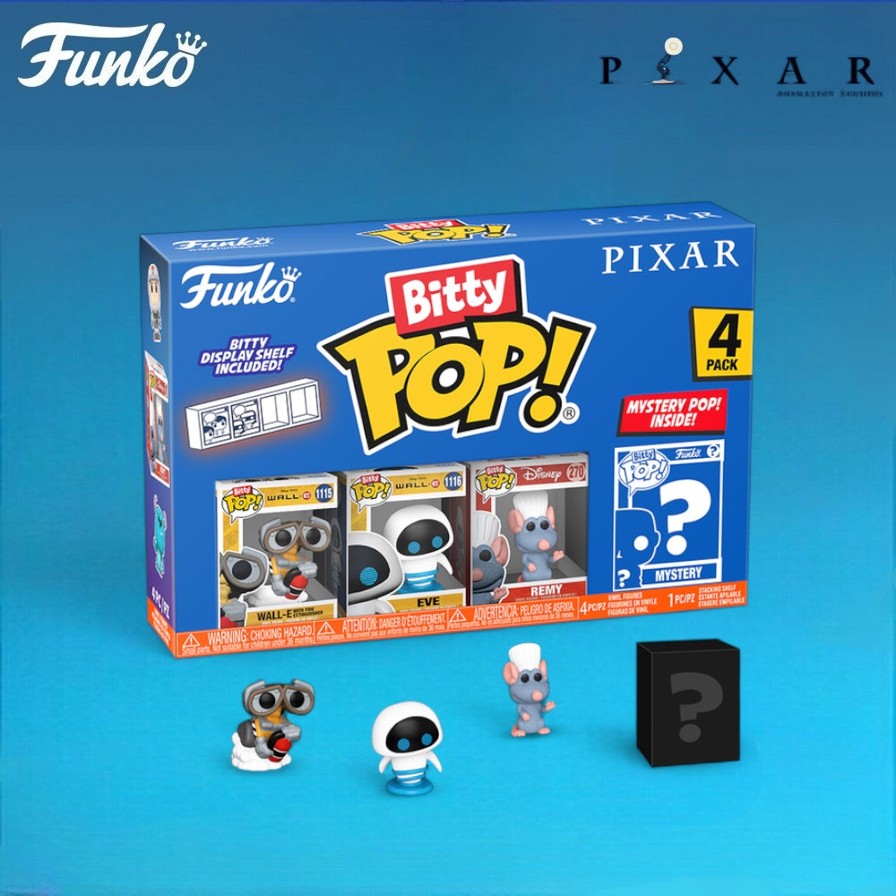 Funko Bitty Pop! Disney Pixar Wall-E, Eve & Remy with Mystery Pop! –  Lonestar Finds