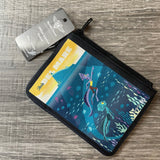 Luca Isola Del Mar Canvas Zipper ID Card Holder Wallet Keychain