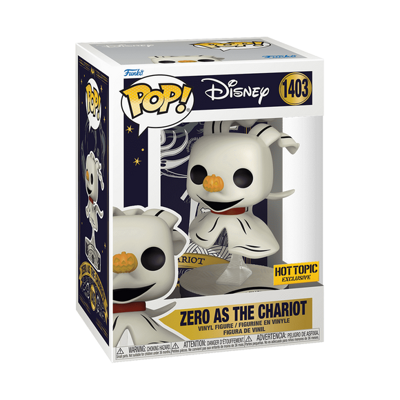 Funko Pop! Disney Nightmare Before Christmas Zero as The Chariot Exclusive #1403!