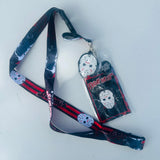 Friday the 13th Jason Lanyard With Charm Card Holder and Sticker