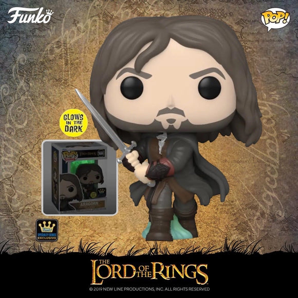 Funko POP! Lord of the Rings Aragorn Specialty Series Glow Exclusive #1444!