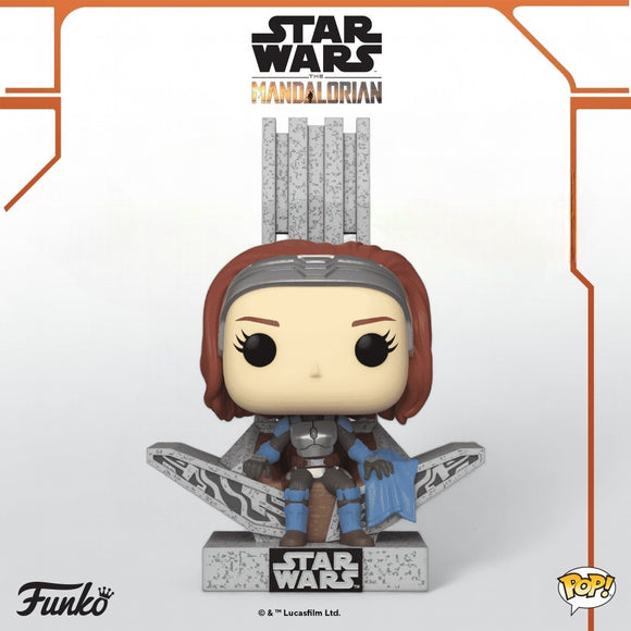 Funko Pop! Deluxe Star Wars Mandalorian Bo-Katan Kryze on the Throne #669!