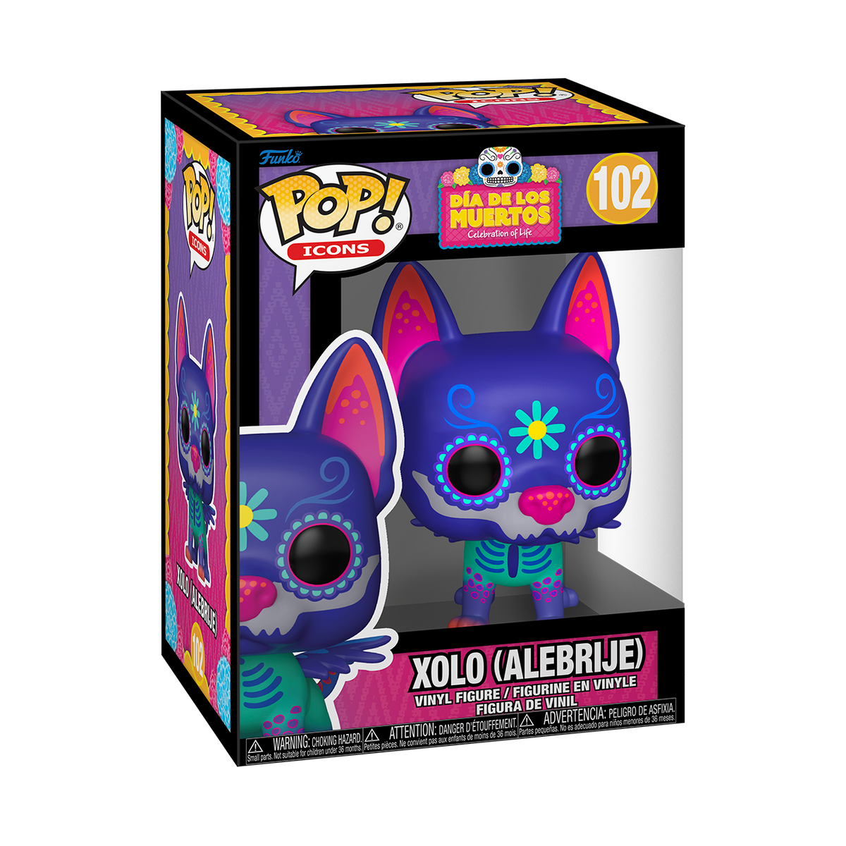 Funko POP! Icons Dia De Los Muertos Xolo (Alebrije) Figure #102!
