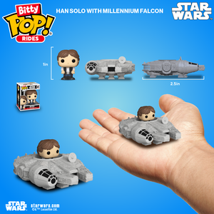 Funko Bitty POP! Rides Star Wars Han Solo with The Millenium Falcon!