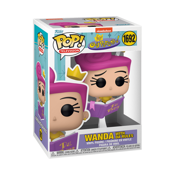 Funko POP! Nickelodeon Fairly Odd Parents Wanda With Da Rules Figure #1692!