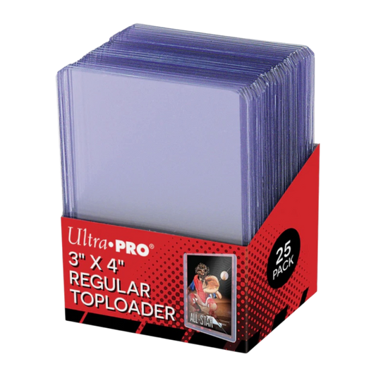 Ultra Pro 3" x 4" Clear Regular Toploader Sleeves 25 CT