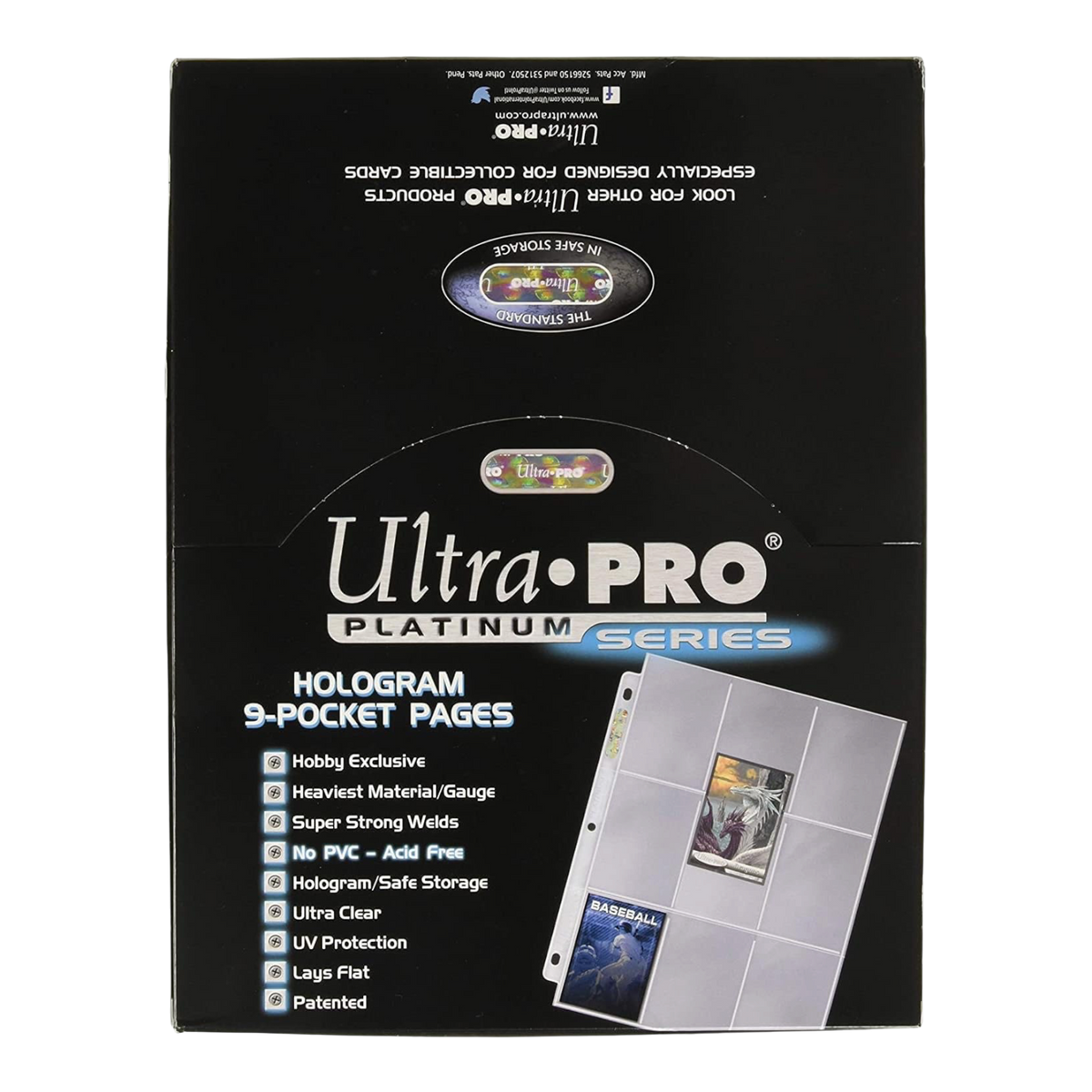 Ultra Pro Standard 9-Pocket Platinum Pages 100 CT