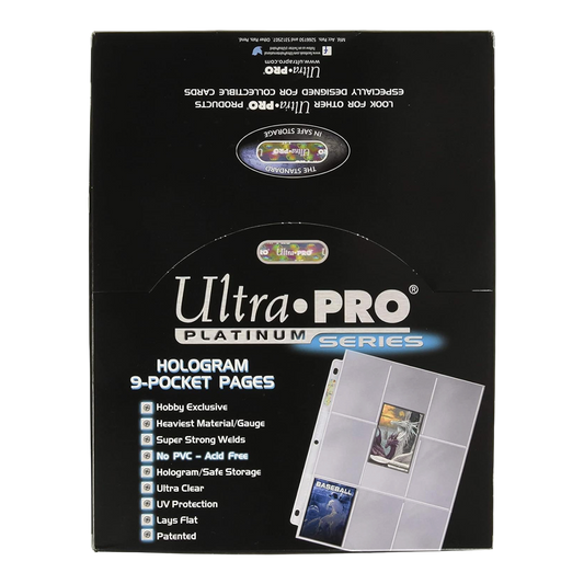 Ultra Pro Standard 9-Pocket Platinum Pages 100 CT