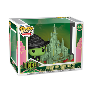 Funko POP! Town Wicked Elphaba with The Emerald City Figure #44!