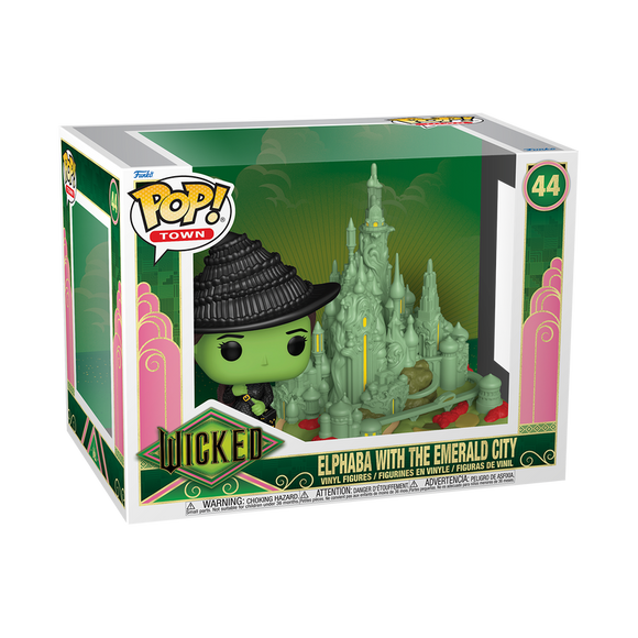 Funko POP! Town Wicked Elphaba with The Emerald City Figure #44!