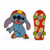 Disney Lilo & Stitch Skateboarding Stitch Enamel Pin Set