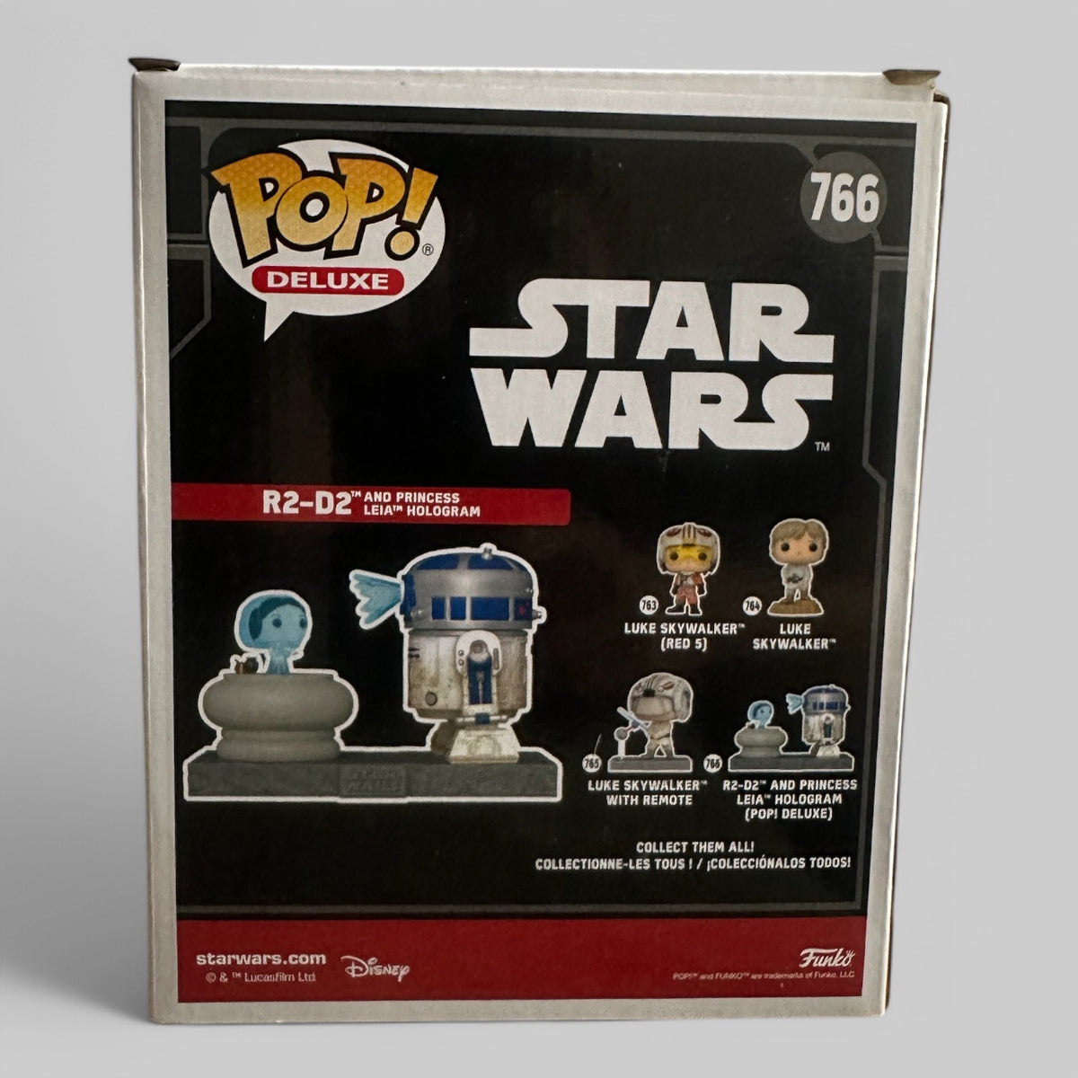 Funko POP! Star Wars R2-D2 and Princess Leia Hologram Figure #766!