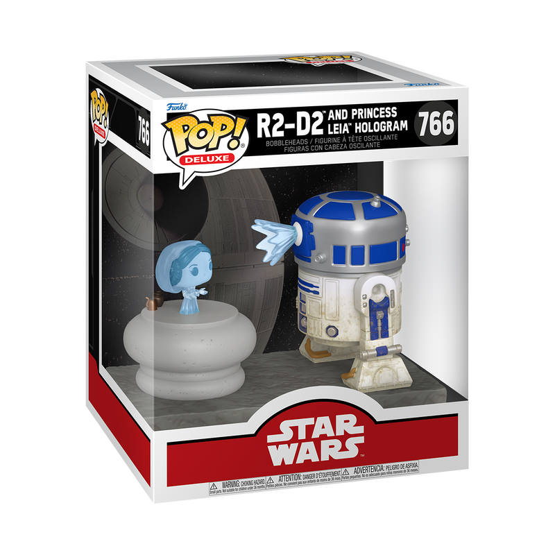 Funko POP! Star Wars R2-D2 and Princess Leia Hologram Figure #766!
