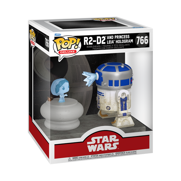 Funko POP! Star Wars R2-D2 and Princess Leia Hologram Figure #766!