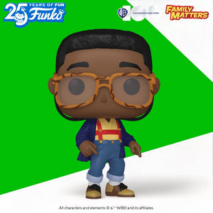 Funko POP! WB100 Family Matters - Steve Urkel Figure #1380!