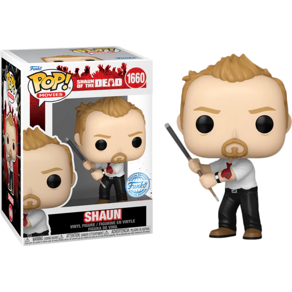 Funko POP! Horror Shaun of the Dead Shaun with Pool Cue Exclusive #1660!