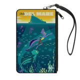 Luca Isola Del Mar Canvas Zipper ID Card Holder Wallet Keychain