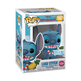 Funko POP! Disney Lilo & Stitch Flocked Luau Stitch Exclusive Figure #1567!