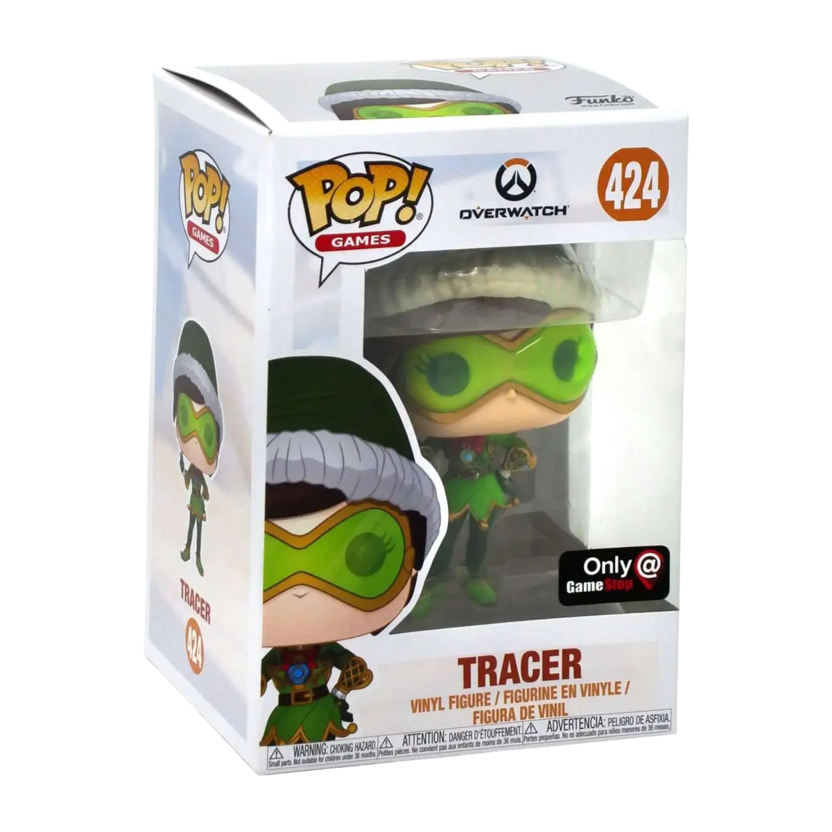 Funko POP! Overwatch Tracer as Elf Holiday Skin Exclusive Figure #424!