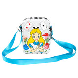 Disney Bag and Wallet Combo - Alice in Wonderland Cards Chesire Cat Clock