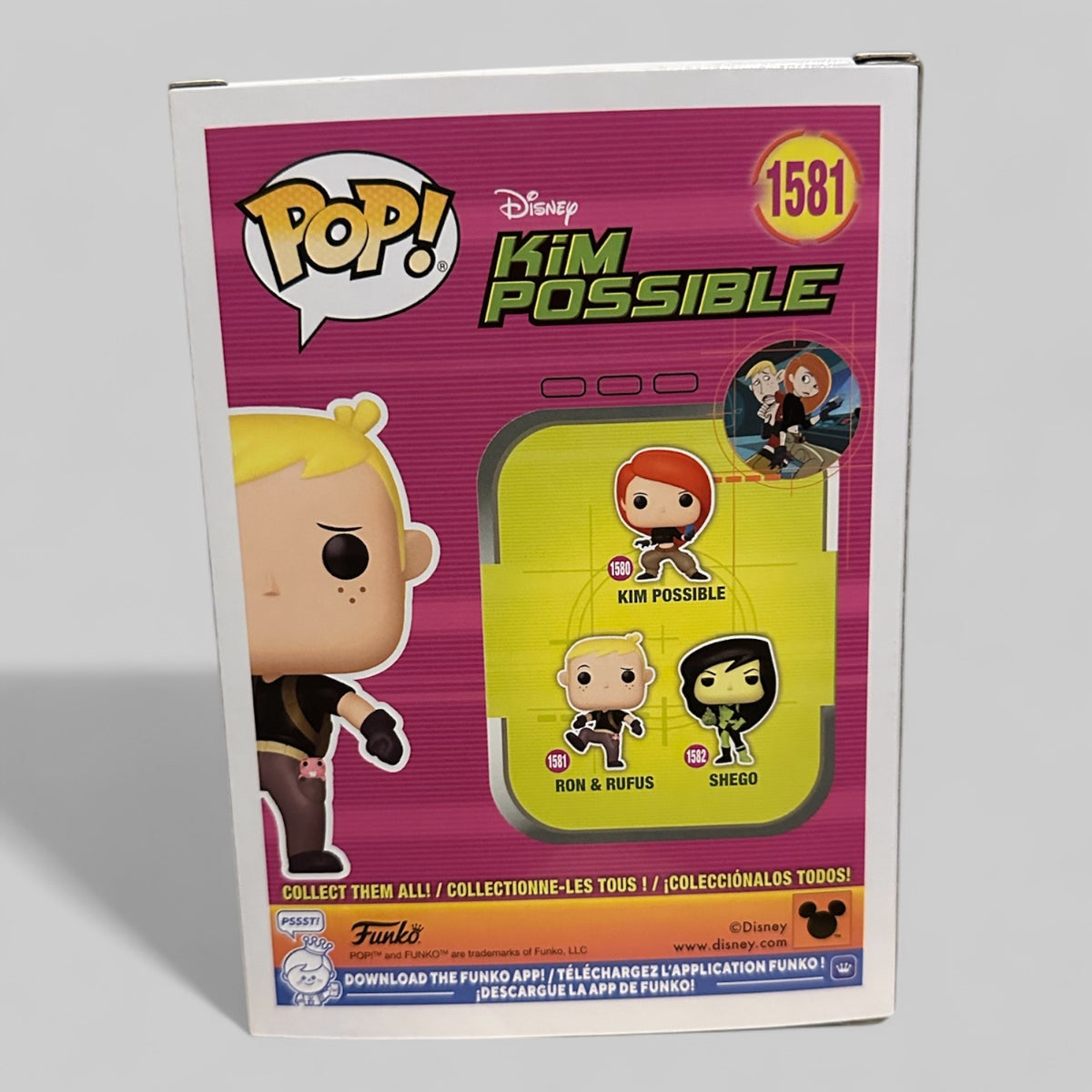 Funko POP! Disney Kim Possible Ron & Rufus Figure #1581