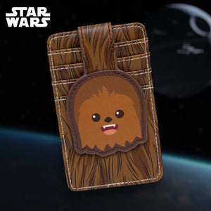 Star Wars Chewbacca Expression Face Vegan Leather Wallet ID Card Holder