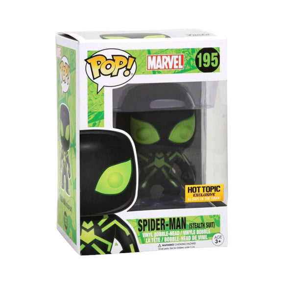 Funko POP! Marvel Spider-Man in Stealth Suit Exclusive Figure #195!