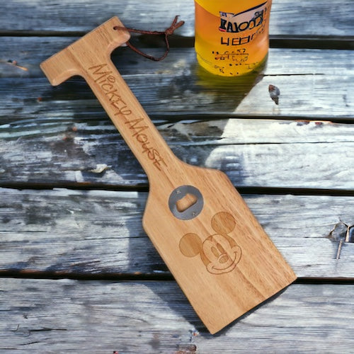 Disney Mickey Mouse Hardwood BBQ Grill Scraper with Bottle Opener