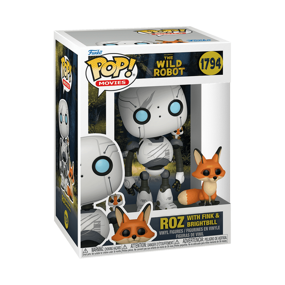 Funko POP! Wild Robot Roz with Fink and Brightbill Figure #1794!