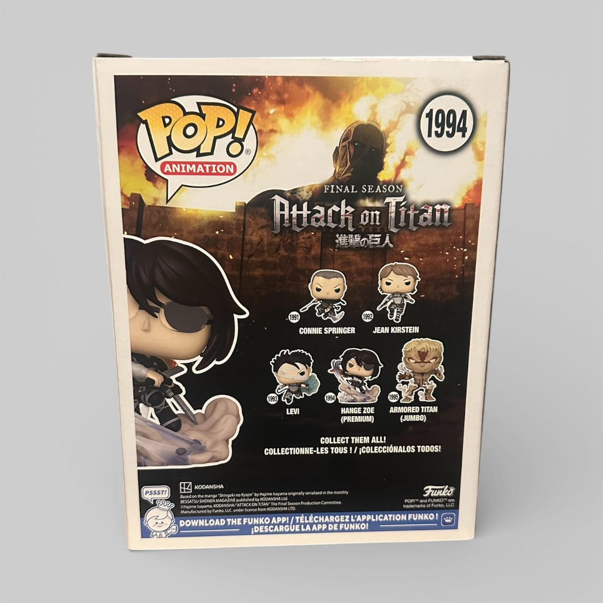 Funko POP! Premium: Attack on Titan AOT Hange Zoe Figure #1993!