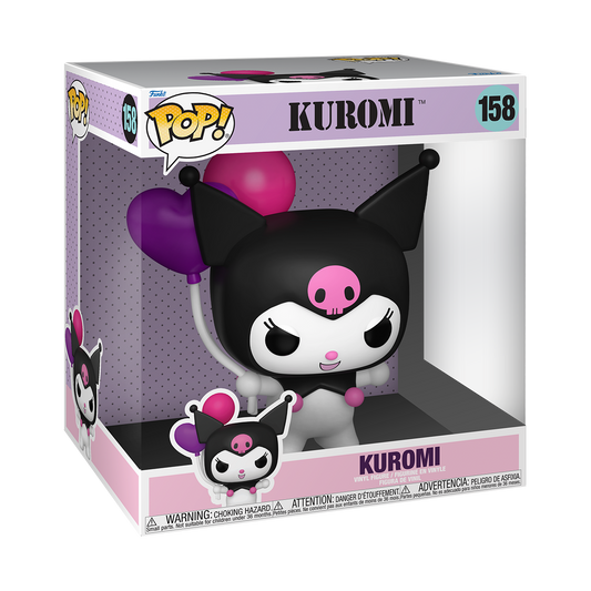 Funko Pop! 10” Sanrio Hello Kitty Jumbo Kuromi with Balloons Figure #158!