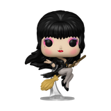 Funko POP! Horror Icons Elvira on Broom Figure #93!