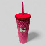 Sanrio Hello Kitty Textured 24 oz. Pink Acrylic Tumbler