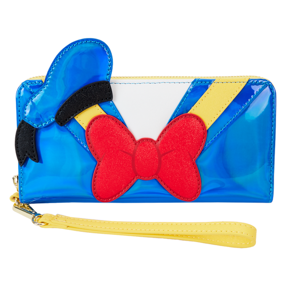 Loungefly Disney Donald Duck 90th Anniversary Metallic Cosplay Zip Around Wallet