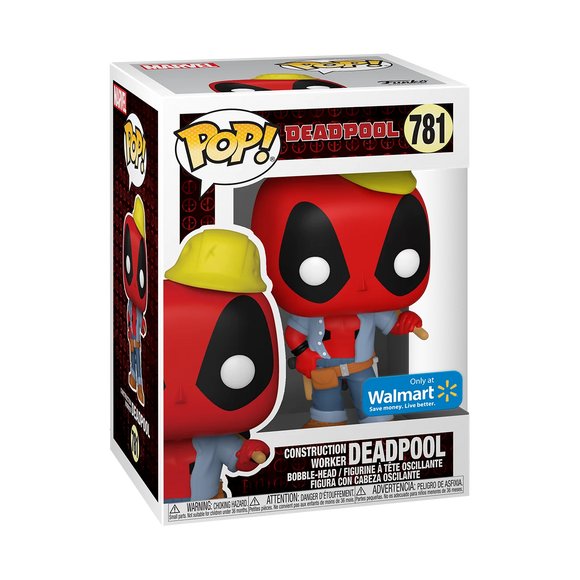 Funko POP! Marvel Deadpool 30th Anniversary Construction Worker Deadpool Figure #781!