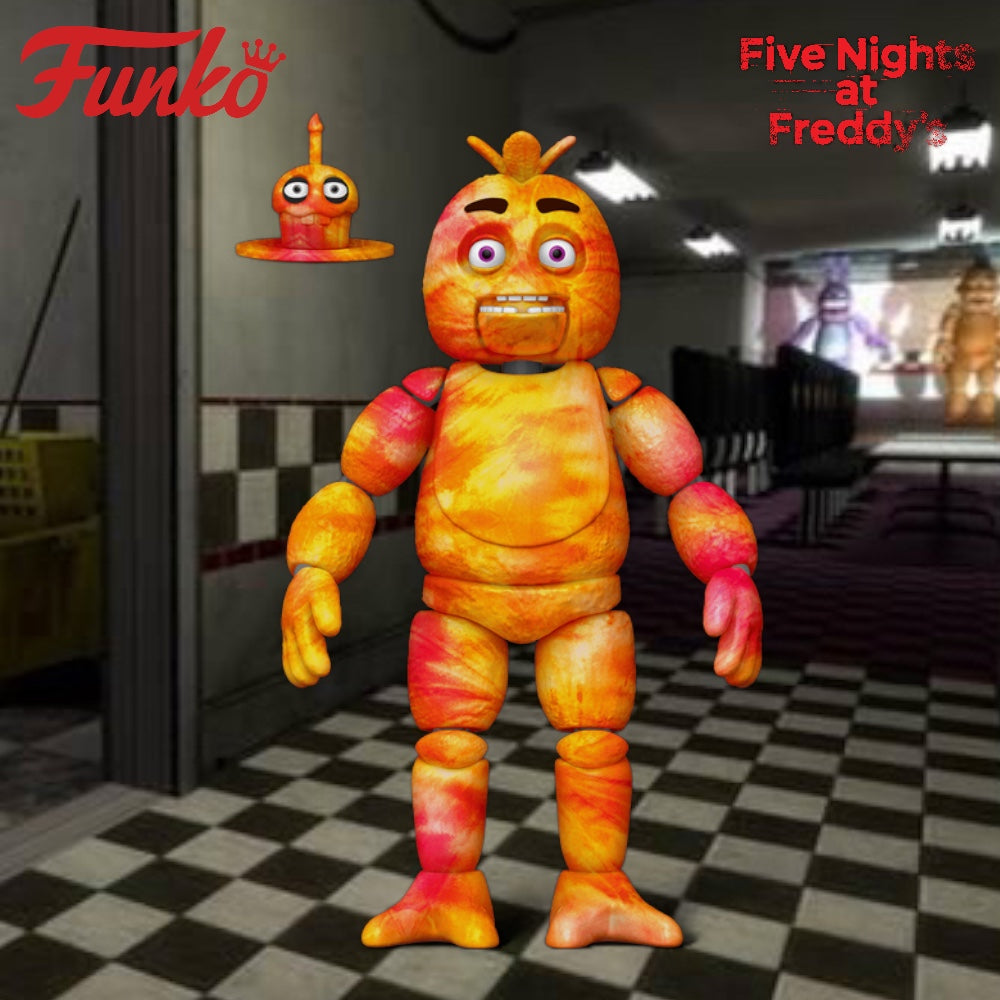 Five Nights At Freddy's FNAF Tie-Dye Chica Exclusive 5” Action Figure –  Lonestar Finds