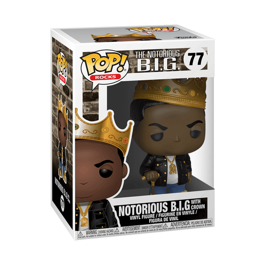 Funko POP! Rocks Notorious BIG with Crown Rap Hip Hop Legend Figure #77!