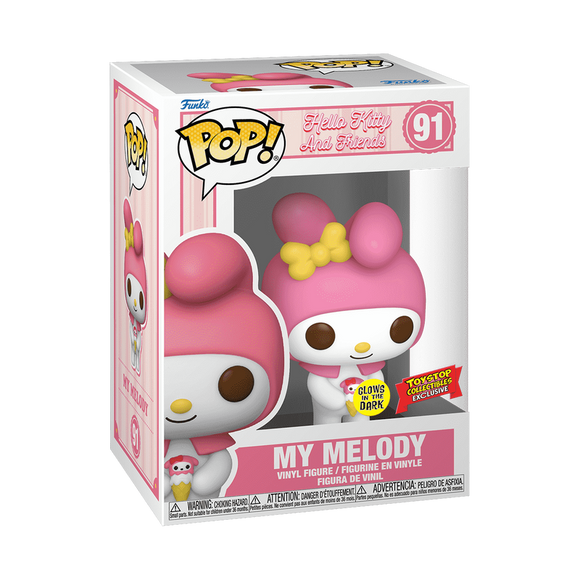 Funko POP! Sanrio Hello Kitty & Friends My Melody with Ice Cream Glow Exclusive #91
