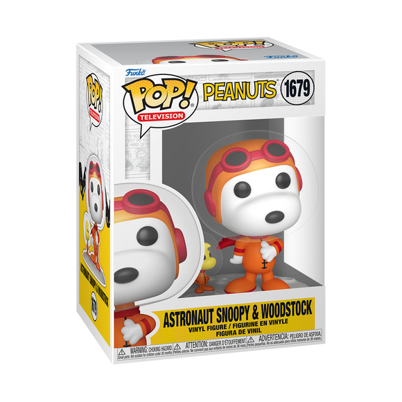 Funko POP! Peanuts Astronaut Snoopy & Woodstock Figure #1679!